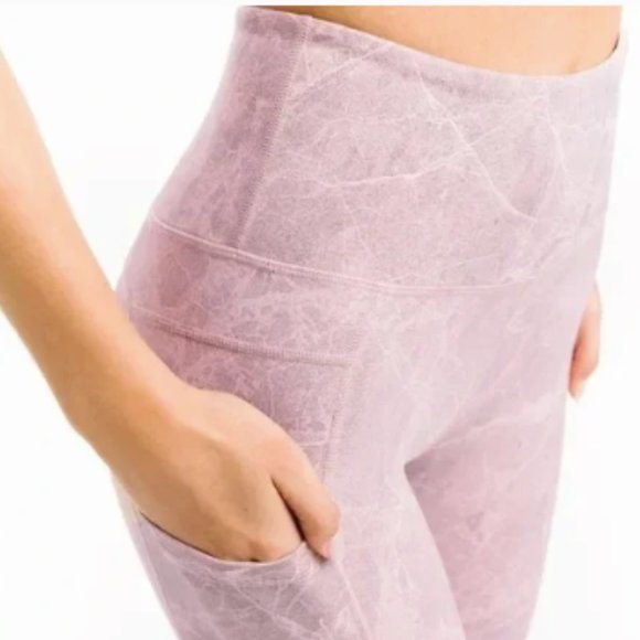 Zyia Pink Digital Granite Pocket Light n Tight High Rise 7/8 24" Leggings 4 NWOT - Picture 2 of 12